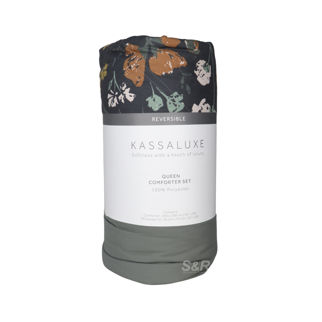 Kassaluxe Queen Reversible Comforter Set